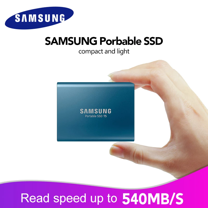 SAMSUNG External SSD T5 USB3.1 USB3.0 250GB 500GB 1TB Hard Drive External Solid State Drives HDD Desktop Laptop PC disco duro
SAMSUNG External SSD T5 USB3.1 USB3.0 250GB 500GB 1TB Hard Drive External Solid State Drives HDD Desktop Laptop PC disco duro