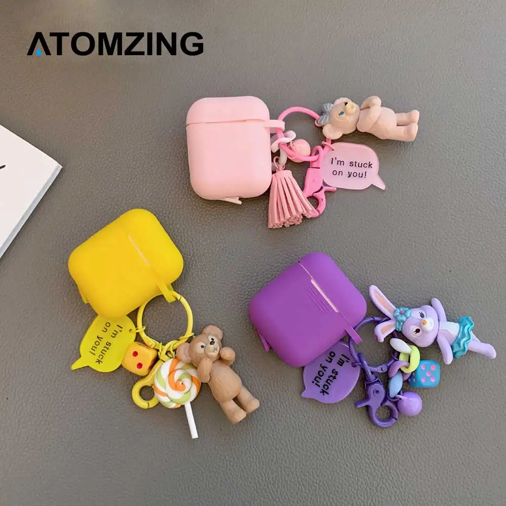 Cute Korean Silicone Case for Apple Airpods Case Accessories Bluetooth Earphone Cartoon Protective Cover Teddy bear Key Ring
Cute Korean Silicone Case for Apple Airpods Case Accessories Bluetooth Earphone Cartoon Protective Cover Teddy bear Key Ring