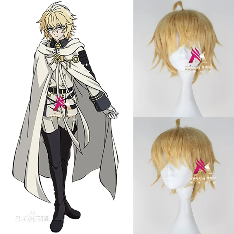 halloween Anime Seraph of the end Mikaela Hyakuya Short Black Ponytail Heat Resistant Hair Cosplay Costume Wig + wig cap
halloween Anime Seraph of the end Mikaela Hyakuya Short Black Ponytail Heat Resistant Hair Cosplay Costume Wig + wig cap