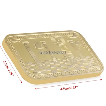 Coin Gold Plated Masonic Freemason Freemasonry Rectangular Token Commemorative Coin
Coin Gold Plated Masonic Freemason Freemasonry Rectangular Token Commemorative Coin