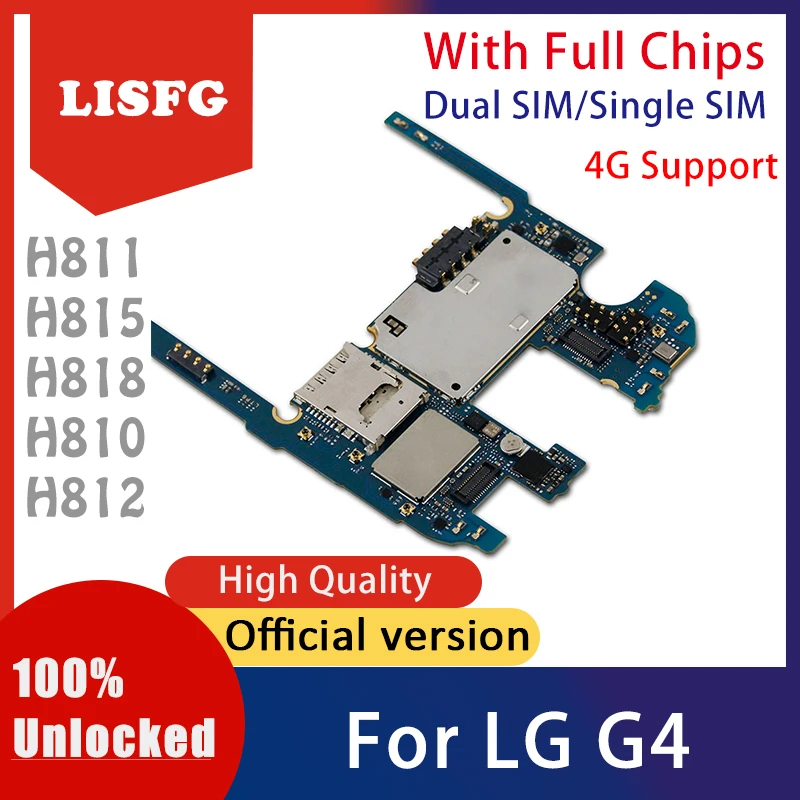 Original Unlocked for LG G4 Motherboard with Chips,Replacement Logic Boards for LG G4 H811 H818 H810 H812 H815 VS986 Motherboard
Original Unlocked for LG G4 Motherboard with Chips,Replacement Logic Boards for LG G4 H811 H818 H810 H812 H815 VS986 Motherboard