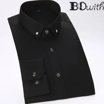 Black Men Shirt 100% Cotton Long Sleeved Shirt Slim Fit Male Social Business Dress Work Shirt Men Business Shirts Formal 4XL
Black Men Shirt 100% Cotton Long Sleeved Shirt Slim Fit Male Social Business Dress Work Shirt Men Business Shirts Formal 4XL