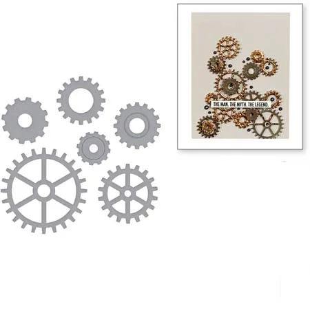 Ufurty Metal Cutting Dies 6PCS Gear Frame Stencils for Scrapbooking DIY Photo Album Paper Card Decorative Craft Embossing
Ufurty Metal Cutting Dies 6PCS Gear Frame Stencils for Scrapbooking DIY Photo Album Paper Card Decorative Craft Embossing