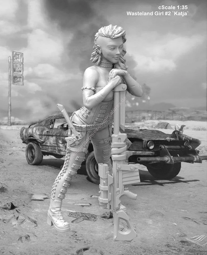 Unpainted Kit 1/35 Wasteland Ragazza fantasy not include car Resin Figure miniature garage kit
Unpainted Kit 1/35 Wasteland Ragazza fantasy not include car Resin Figure miniature garage kit
