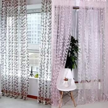 New Window Curtains Scarf Wear Rod Cut Flowers Vertical Sheer Leaves Printed Curtain Drape Panel Tulle Voile Valances
New Window Curtains Scarf Wear Rod Cut Flowers Vertical Sheer Leaves Printed Curtain Drape Panel Tulle Voile Valances