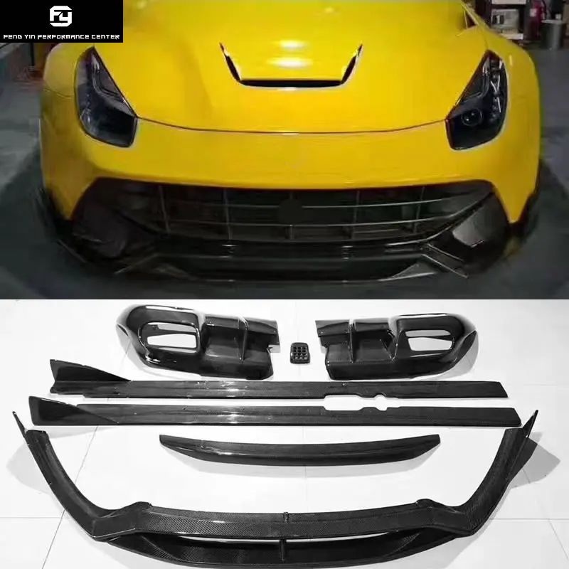F12 DMC style Carbon fiber front bumper lip rear bumper diffuser Side skirts rear spolier for Ferrari F12 DMC Car body kit 2013
F12 DMC style Carbon fiber front bumper lip rear bumper diffuser Side skirts rear spolier for Ferrari F12 DMC Car body kit 2013
