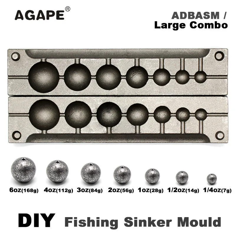 Форма Agape «сделай сам» для рыболовных шаров, грузила, форма ADBASM/большой комбинированный 7 г, 14 г, 28 г, 56 г, 84 г, 112 г, 168 г, 7 полостей
Форма Agape «сделай сам» для рыболовных шаров, грузила, форма ADBASM/большой комбинированный 7 г, 14 г, 28 г, 56 г, 84 г, 112 г, 168 г, 7 полостей