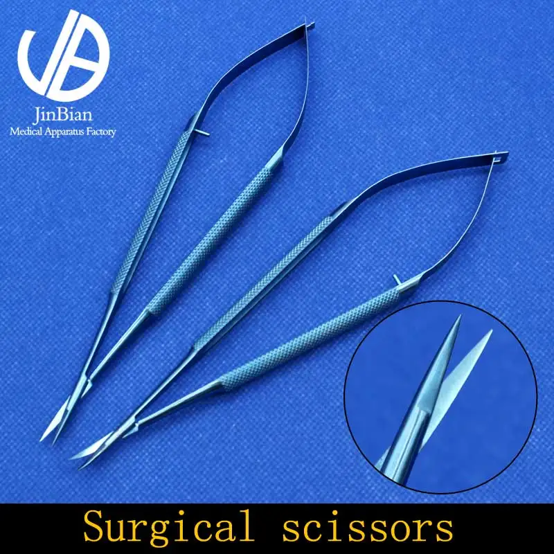 Surgical scissors instrument for microsurgery 12.5/14/16/18cm titanium alloy straight handle eye scissors Sharp
Surgical scissors instrument for microsurgery 12.5/14/16/18cm titanium alloy straight handle eye scissors Sharp