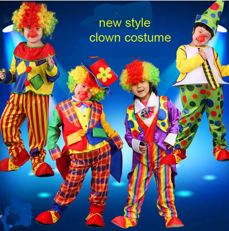 Free shipping halloween party cosplay party kid children boy girl Circus clown costume Harlequin clothes pants hat suit
Free shipping halloween party cosplay party kid children boy girl Circus clown costume Harlequin clothes pants hat suit