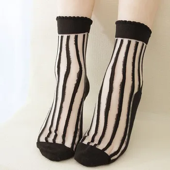 New Womans Ultrathin Socks Stripe Transparent Crystal Lace Elastic cute Socks short Fashion sexy funny socks kawaii
New Womans Ultrathin Socks Stripe Transparent Crystal Lace Elastic cute Socks short Fashion sexy funny socks kawaii