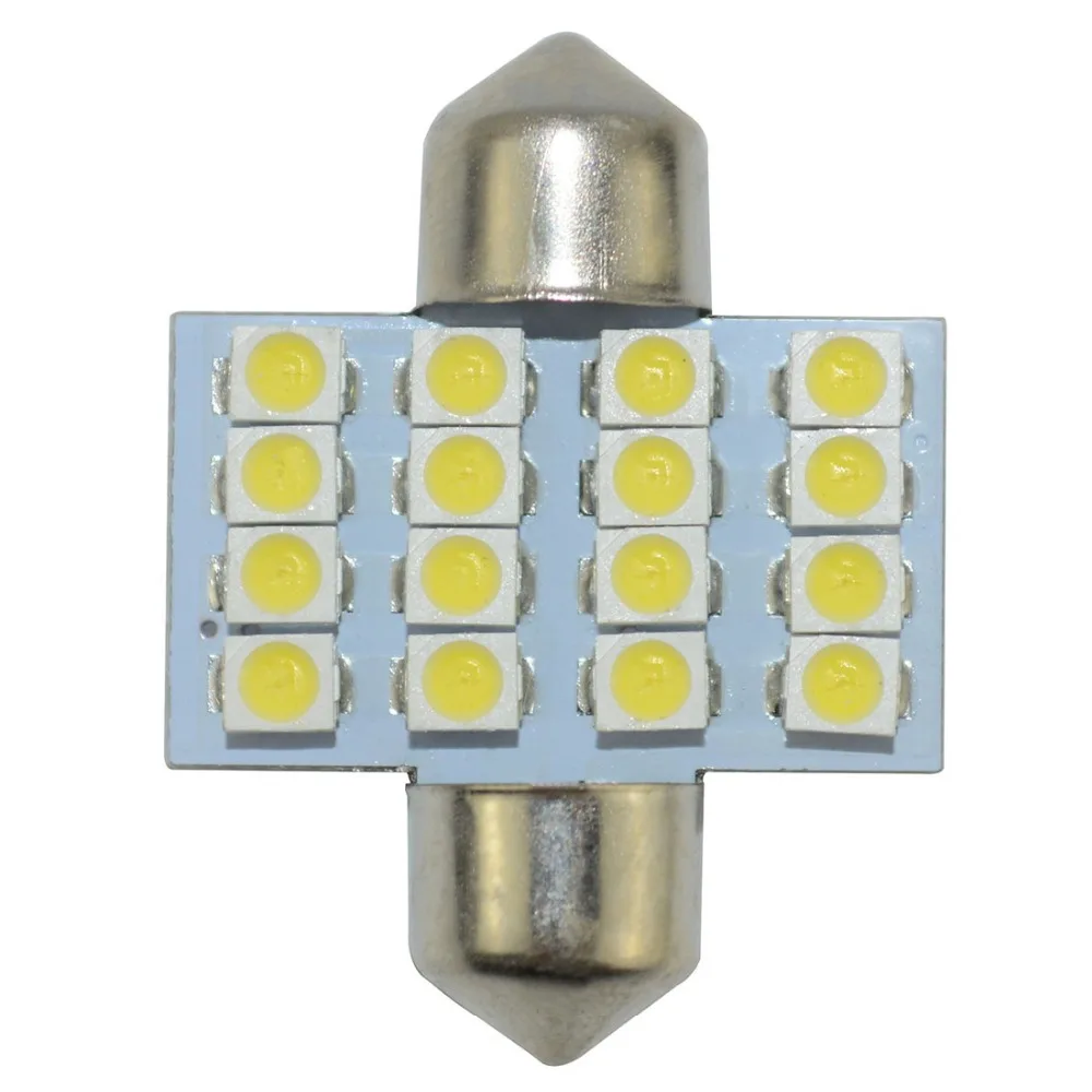 1 шт. гирлянда 31 мм светодиодный купольный светильник 16 SMD 3528 Светодиодная лампа