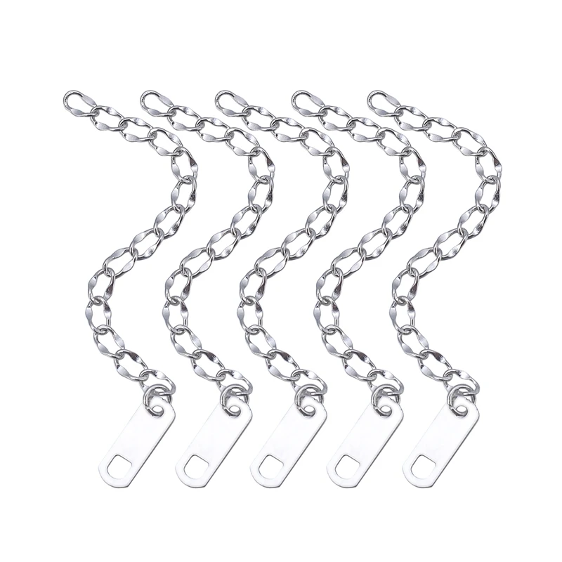 FUNIQUE 5PCs/lot Classic Tail Chain Extended Chain Jewelry Findings For DIY Necklace Bracelet Women Silver Rose Gold Color Chain
FUNIQUE 5PCs/lot Classic Tail Chain Extended Chain Jewelry Findings For DIY Necklace Bracelet Women Silver Rose Gold Color Chain