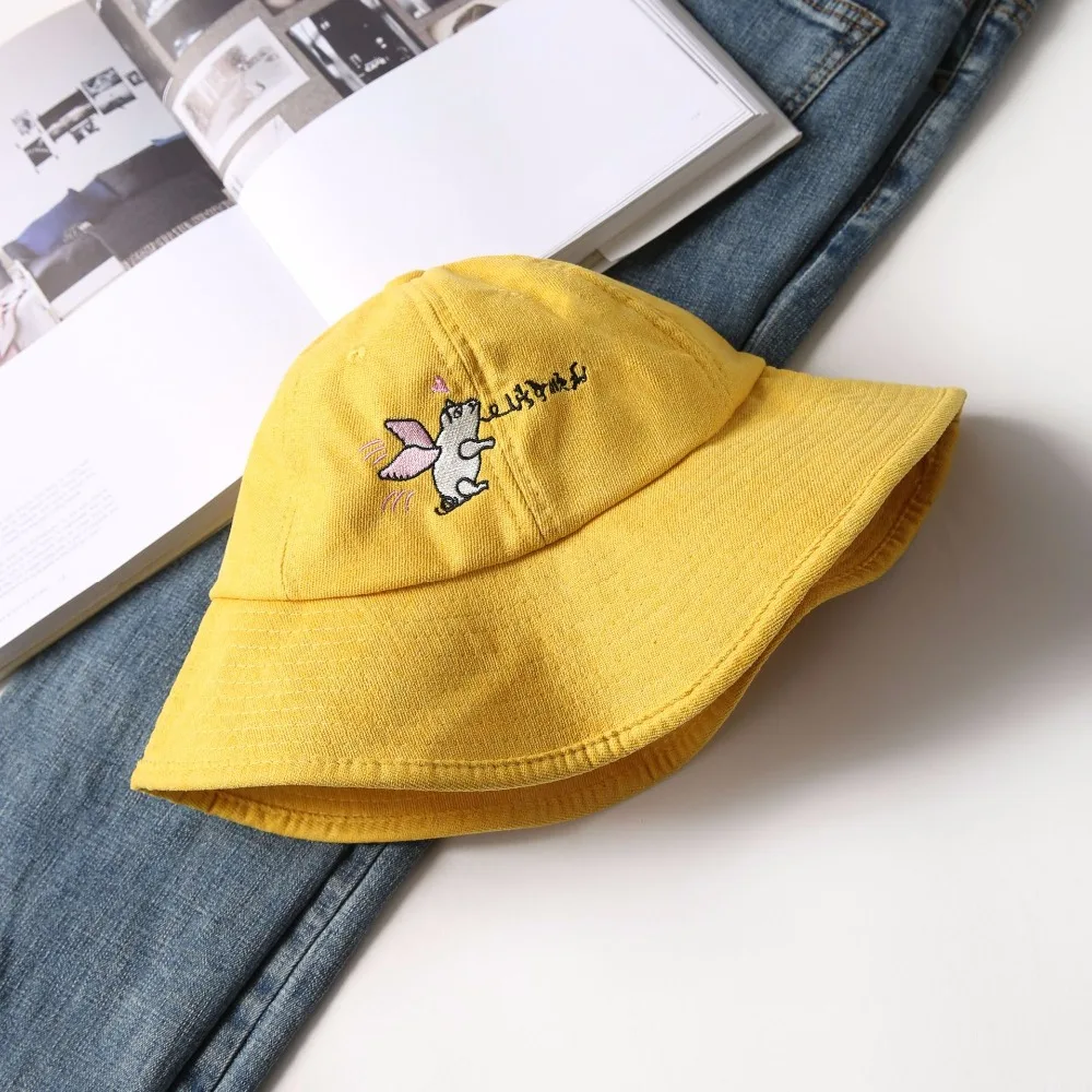 Embroidery Flying Pig Bucket Hat for Women Hip Hop Fisherman Hat Adult Men Panama Bob Summer Hat lovers Flat Hats Hot Sales
Embroidery Flying Pig Bucket Hat for Women Hip Hop Fisherman Hat Adult Men Panama Bob Summer Hat lovers Flat Hats Hot Sales