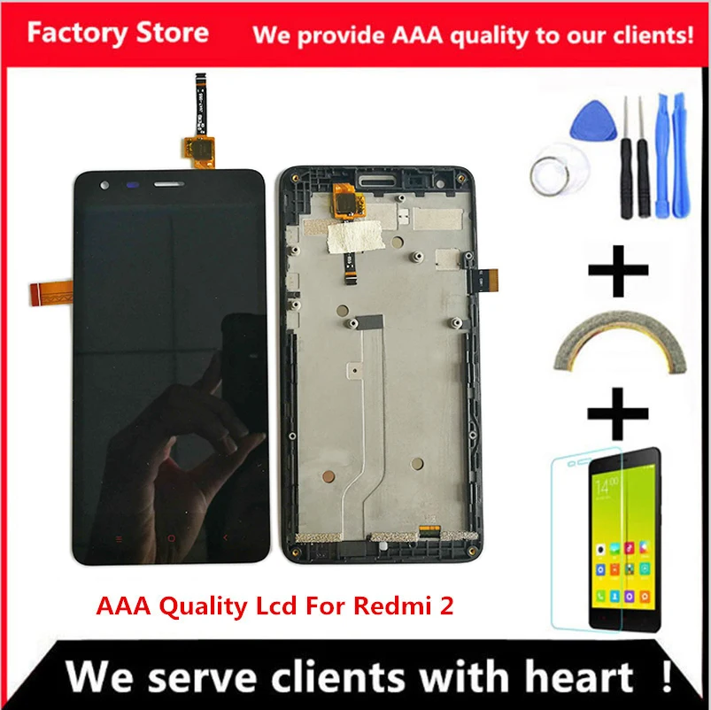Q&Y QYJOY AAA Quality LCD+Frame For Redmi 2 2A Lcd Display Screen Replacement For HongMi 2 2A Digiziter Assembly
Q&Y QYJOY AAA Quality LCD+Frame For Redmi 2 2A Lcd Display Screen Replacement For HongMi 2 2A Digiziter Assembly