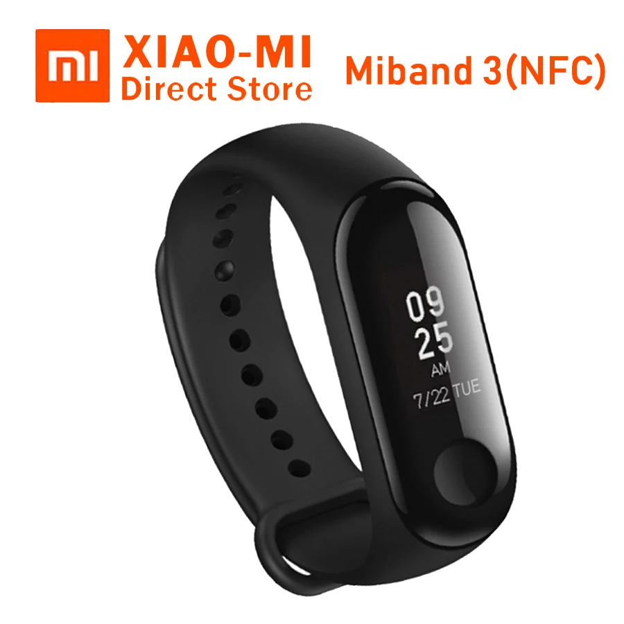 

[NFC Version] Xiaomi Mi Band 3 NFC Smart Bracelet Wristband Miband 3 Fitness Tracker 0.78'' OLED Display Touchpad Bluetooth 4.2