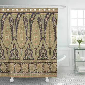 Shower Curtain with Hooks Border Paisley Indian Baroque Floral Arabesque Abstract Arab Arabian Arabic Decorative Bathroom
Shower Curtain with Hooks Border Paisley Indian Baroque Floral Arabesque Abstract Arab Arabian Arabic Decorative Bathroom