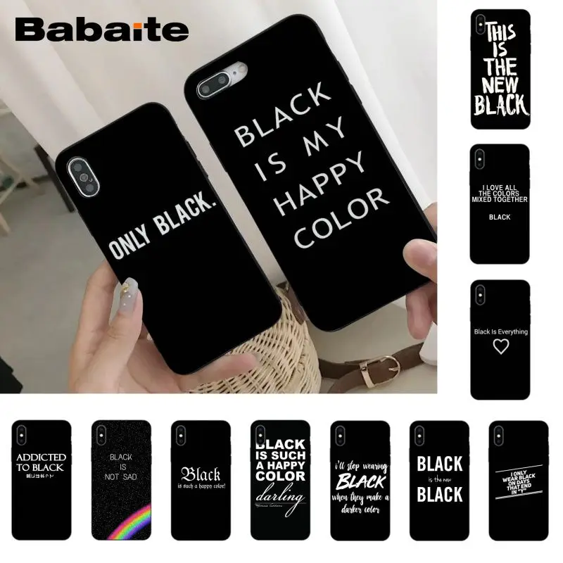 Babaite Black is My Happy Color TV Series phone cover for iPhone 8 7 6 6S Plus X Xs Xr XsMax 5 5S SE 5c Coque11 11pro 11promax
Babaite Black is My Happy Color TV Series phone cover for iPhone 8 7 6 6S Plus X Xs Xr XsMax 5 5S SE 5c Coque11 11pro 11promax