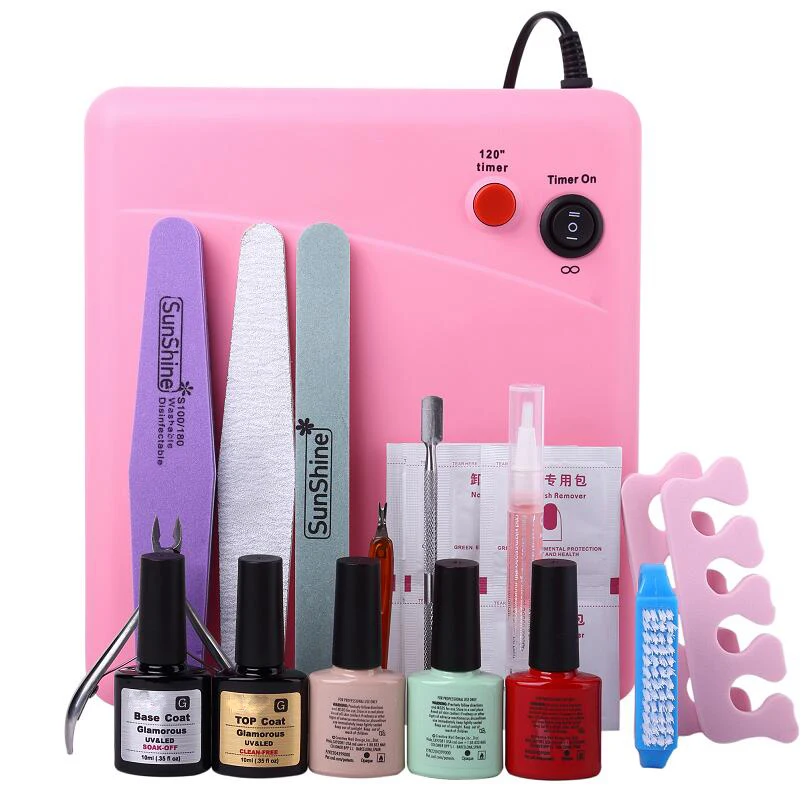 Professional Nail Art Manicure Tools Kit UV Nail Set Gel Nail Polish Set with or without 36W Nail Lamp
Professional Nail Art Manicure Tools Kit UV Nail Set Gel Nail Polish Set with or without 36W Nail Lamp