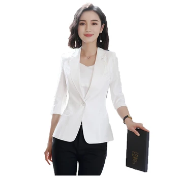Blazer women Spring and Autumn Korean S-4XL plus size white khaki red and green short paragraph single button Slim blazer JD248
Blazer women Spring and Autumn Korean S-4XL plus size white khaki red and green short paragraph single button Slim blazer JD248