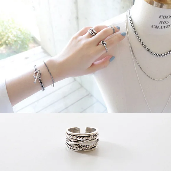 925 Sterling Silver Retro Open Rings For Women Vintage Punk Lady Prevent Allergy Sterling-silver-jewelry
925 Sterling Silver Retro Open Rings For Women Vintage Punk Lady Prevent Allergy Sterling-silver-jewelry