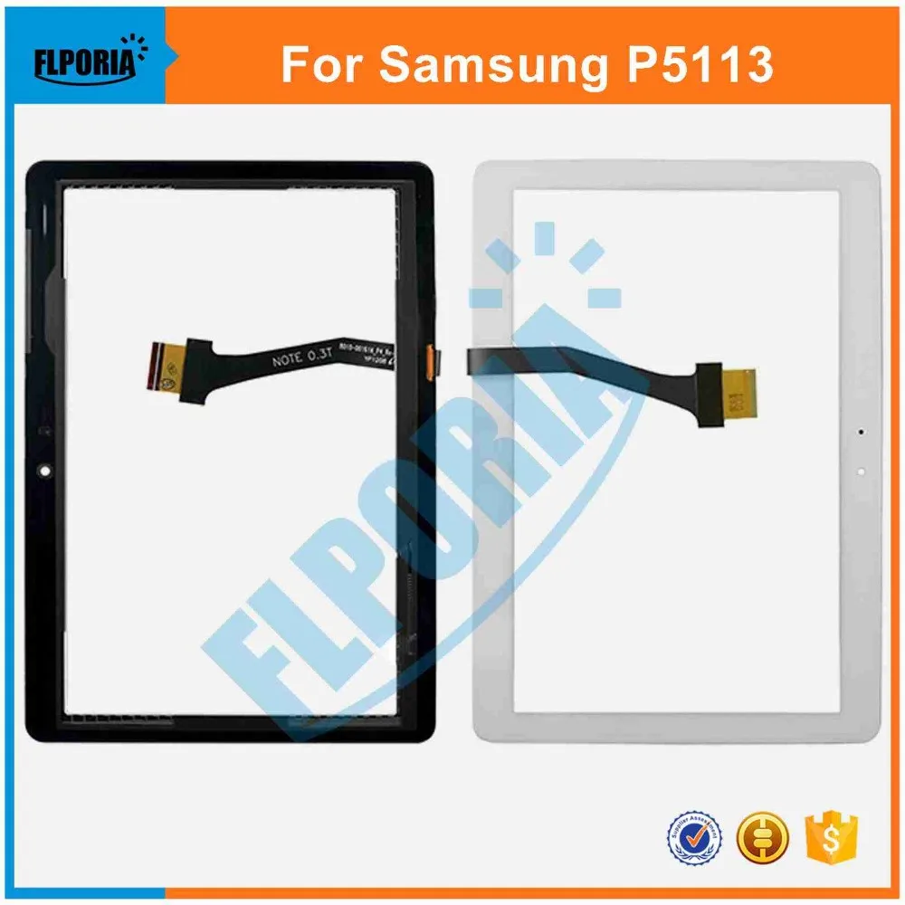 Touch Screen digitizer For Samsung Galaxy Tab 2 10.1 P5113 P5113TS Tablet Panel Front Glass with Flex Cable Assembly | Компьютеры и