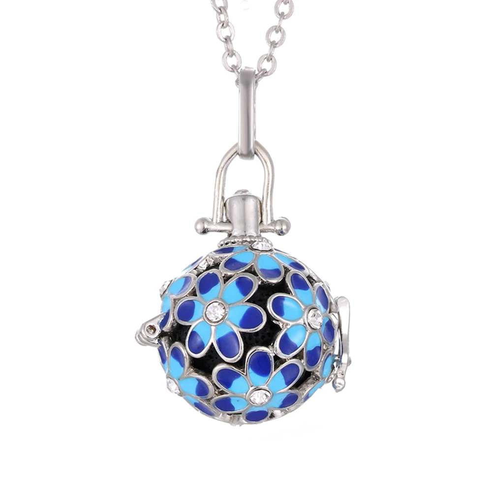 1PC Silve Blue Enamel Daisy Open Locket Pendant Copper Mexico Bola Essential Oil Diffuser Necklace Aroma Lava Rock Necklace
1PC Silve Blue Enamel Daisy Open Locket Pendant Copper Mexico Bola Essential Oil Diffuser Necklace Aroma Lava Rock Necklace