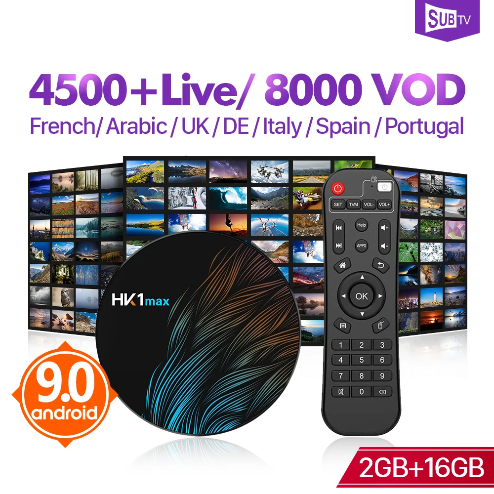 SUBTV IPTV France Arabic Box IPTV Italia Spain HK1 Max Android TV Box RK3328 IPTV Subscription Arabic Portugal French IP TV
SUBTV IPTV France Arabic Box IPTV Italia Spain HK1 Max Android TV Box RK3328 IPTV Subscription Arabic Portugal French IP TV