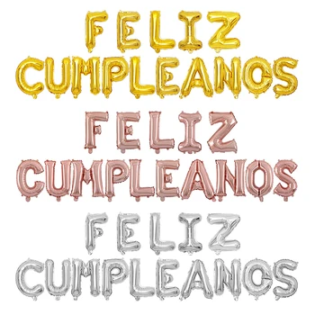 1set Spanish Letters Happy birthday Foil Balloons Silver Birthday Letter Ballons party Decoration Supplies Baby kids air Globos
1set Spanish Letters Happy birthday Foil Balloons Silver Birthday Letter Ballons party Decoration Supplies Baby kids air Globos