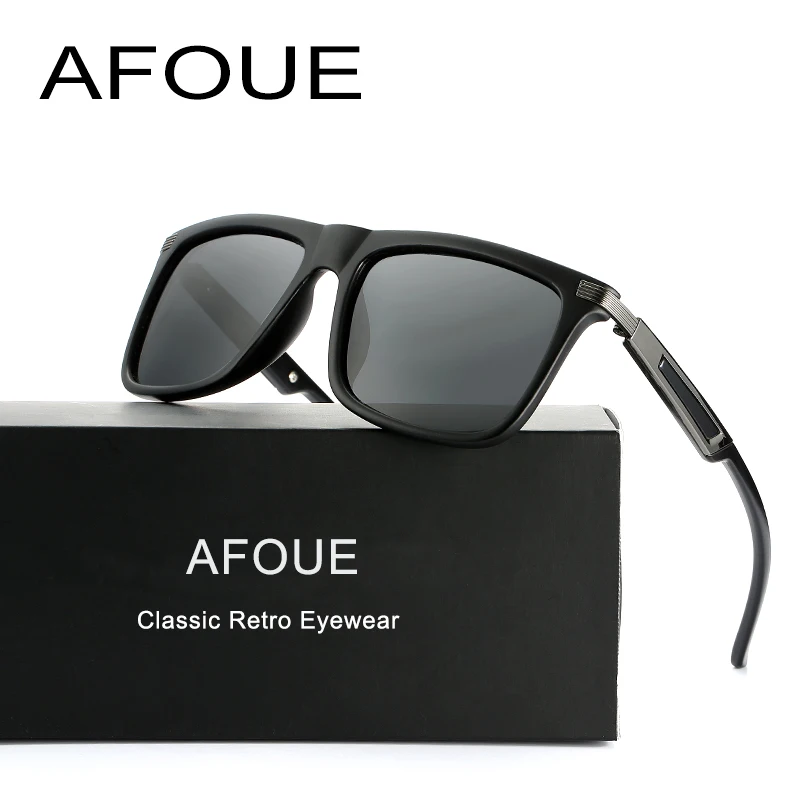 AFOUE Brand Classic Polarized Driving sunglasses Men Square Black Frame Eyewear Male Sun Glasses for men Oculos
AFOUE Brand Classic Polarized Driving sunglasses Men Square Black Frame Eyewear Male Sun Glasses for men Oculos