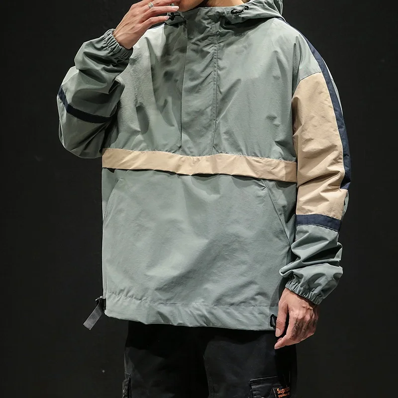 2019 Hip Hop Spring Jackets Men Windbreaker Patchwork Autumn Loose Casual Hooded Jacket Male Coats Zipper Tracksuit Streetwear
2019 Hip Hop Spring Jackets Men Windbreaker Patchwork Autumn Loose Casual Hooded Jacket Male Coats Zipper Tracksuit Streetwear