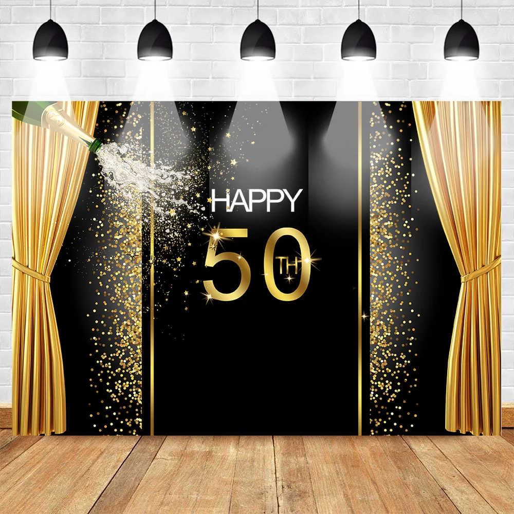 50th Birthday Backdrop for Photography Party Banner Background Black Gold Champagne Decoration Backdrops for Photo Shoot Picture
50th Birthday Backdrop for Photography Party Banner Background Black Gold Champagne Decoration Backdrops for Photo Shoot Picture