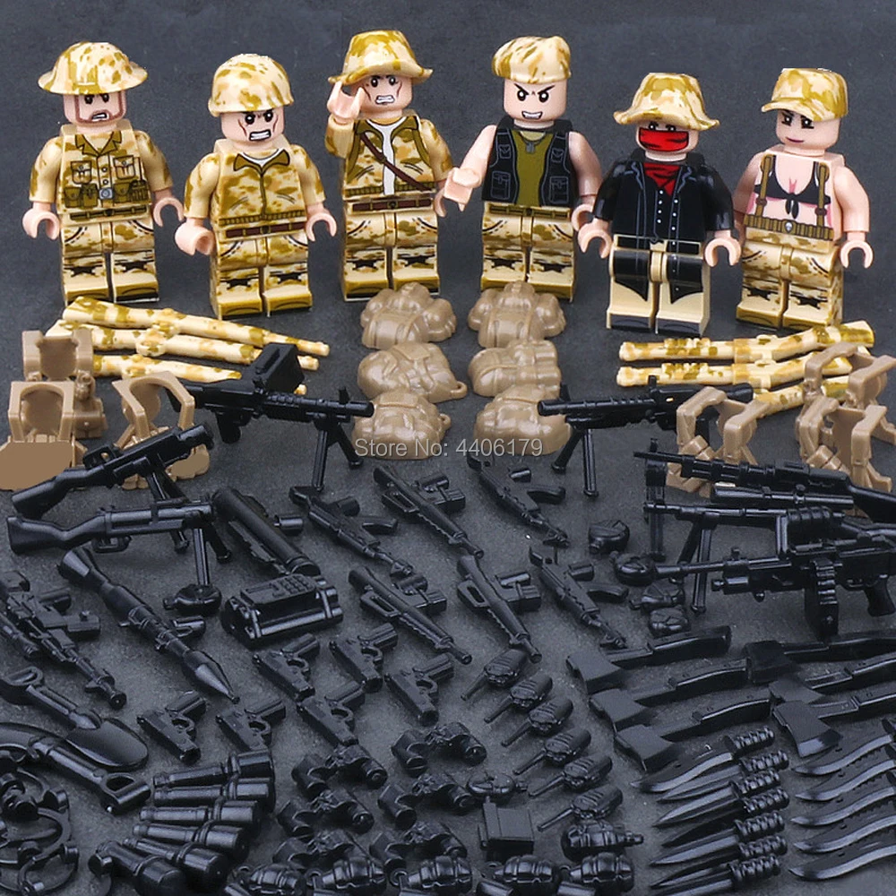 hot compatible LegoINGlys military WW2 army war Jedi survival mini Special forces figures Building Blocks weapons gun brick toys
hot compatible LegoINGlys military WW2 army war Jedi survival mini Special forces figures Building Blocks weapons gun brick toys