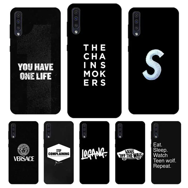 

P221 Text Black Black Silicone Case For Samsung Galaxy A2 Core A6 A7 A8 A9 A10 A30 A40 A50 A60 A70 A8S A9S A20E Plus