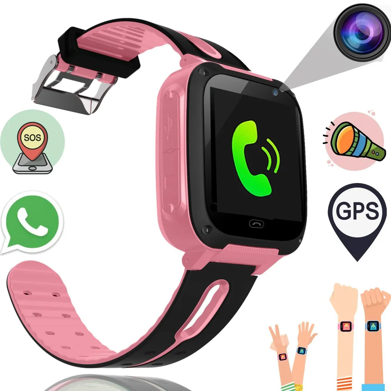 Kids Smart Watch For Girls Boys GPS Fitness Bracelet Tracker Smart Wrist SIM Phone Trackers Camera Touch Screen Anti-lost Wearab
Kids Smart Watch For Girls Boys GPS Fitness Bracelet Tracker Smart Wrist SIM Phone Trackers Camera Touch Screen Anti-lost Wearab