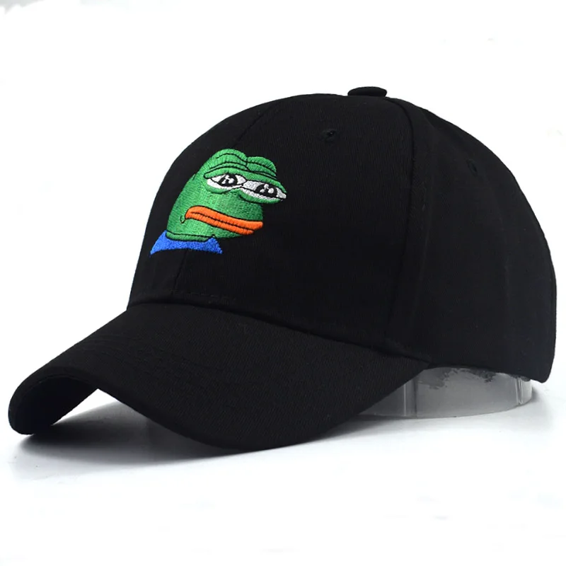 Unisex Brand hats Sad Frog Embroidery Adjustable Dad Hat Baseball Cap Pepe Life Sucks Hat Black Sad Frog caps Meme high quality
Unisex Brand hats Sad Frog Embroidery Adjustable Dad Hat Baseball Cap Pepe Life Sucks Hat Black Sad Frog caps Meme high quality
