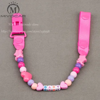 MIYOCAR custom-Any name Hand made funnyr rose red beads dummy clip dummy holder pacifier clips soother chain for baby
MIYOCAR custom-Any name Hand made funnyr rose red beads dummy clip dummy holder pacifier clips soother chain for baby