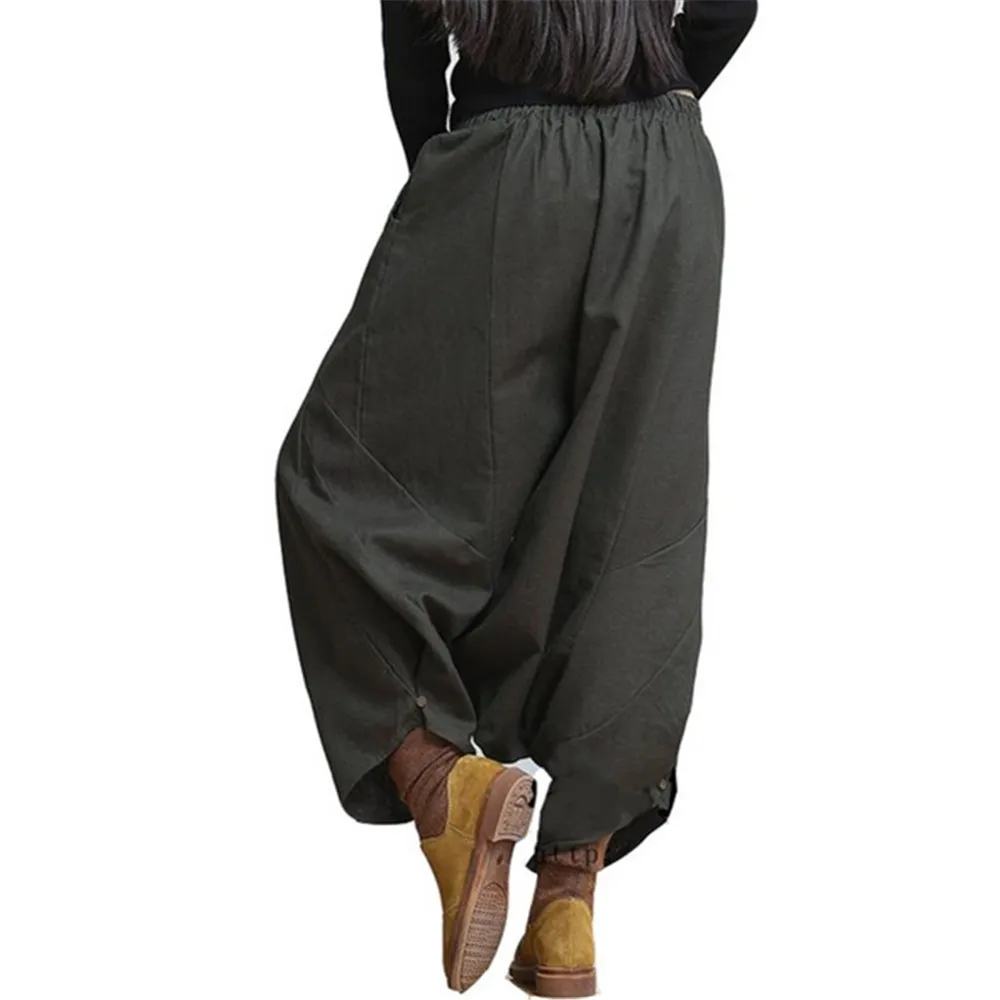 Женские шаровары фестивальные мешковатые брюки в стиле бохо ретро цыганские