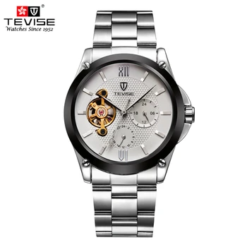

TEVISE Mens Watches Automatic Self-Wind Mechanical Watch Tourbillon Stainless Steel Luxury Wristwatch Relojes Hombre 8502