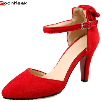 MoonMeek 2020 pointed toe female shoes with buckle butterfly knot extreme high heels flock thin heel mary jane women pumps
MoonMeek 2020 pointed toe female shoes with buckle butterfly knot extreme high heels flock thin heel mary jane women pumps