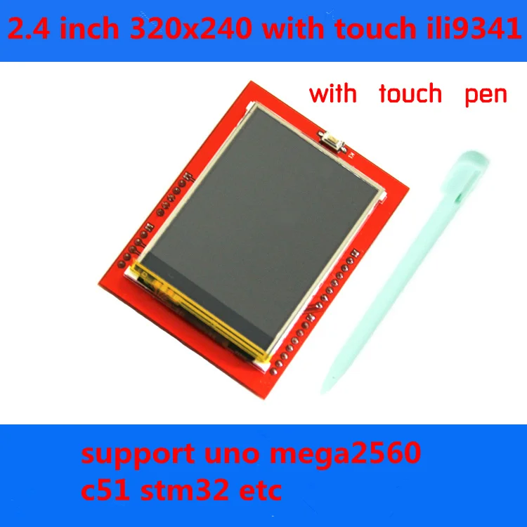 New 2.4 inch 2.4" TFT LCD Shield Touch Panel Display with TF Reader for Mega2560 uno r3 board ili9341 driver 320x240 w/touch pen
New 2.4 inch 2.4" TFT LCD Shield Touch Panel Display with TF Reader for Mega2560 uno r3 board ili9341 driver 320x240 w/touch pen