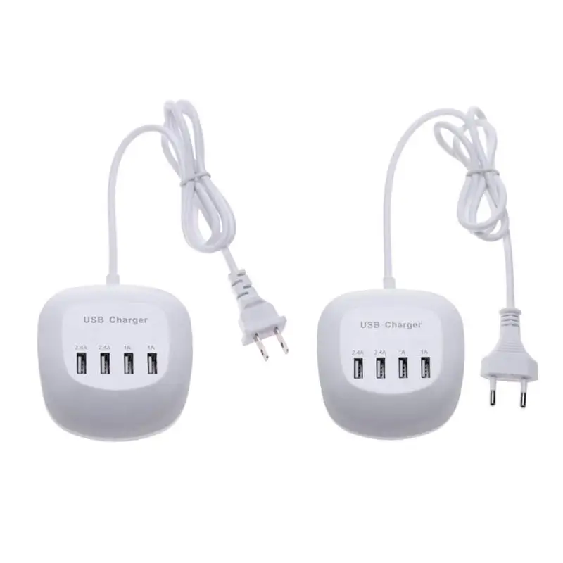 White 4 Port USB Charging Station Quik Charge 5V 1A / 2.4A Fast Charger Universal Adapter AC Power Cable for iPhone iPad Xiaomi
White 4 Port USB Charging Station Quik Charge 5V 1A / 2.4A Fast Charger Universal Adapter AC Power Cable for iPhone iPad Xiaomi