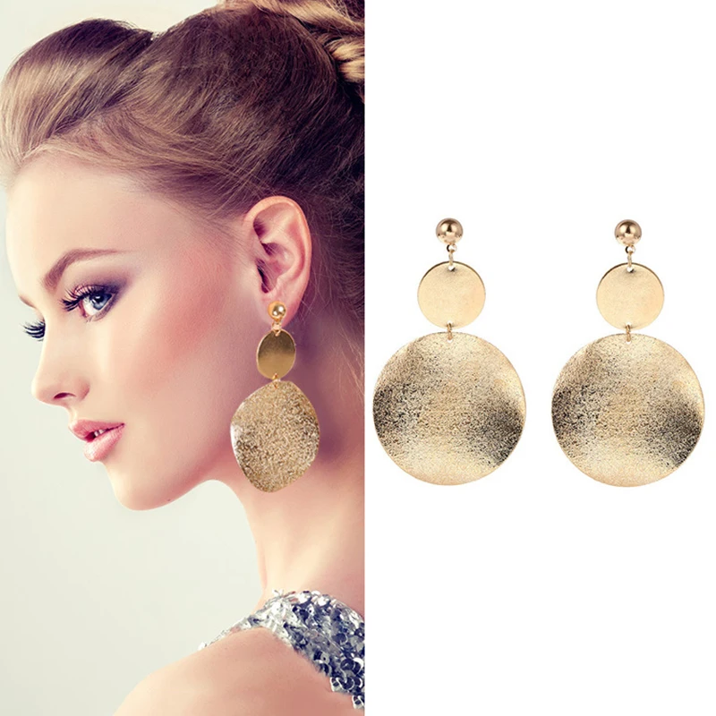 Fashionable Personality Eardrop 2019 Women's Large Geometry Earrings Retro Geometry Grinded Ear pendants Modern Jewelry
Fashionable Personality Eardrop 2019 Women's Large Geometry Earrings Retro Geometry Grinded Ear pendants Modern Jewelry