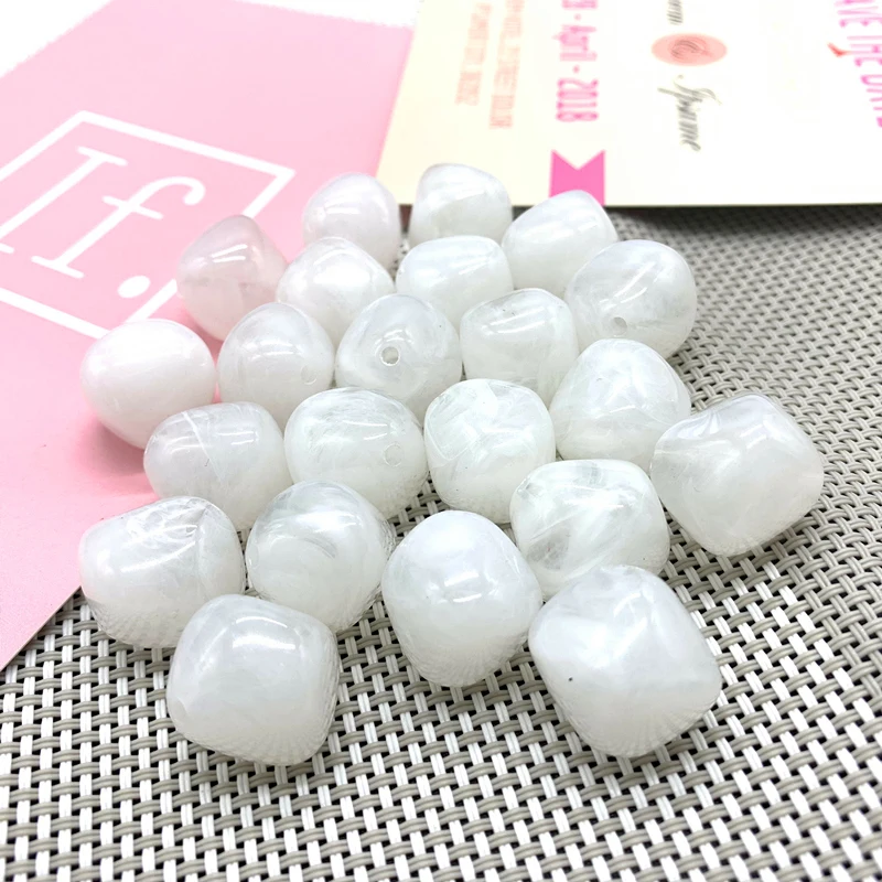 New 10 Pcs Irregular Round Acrylic Beads Spacer Loose Beads For Jewelry Making DIY Bracelet #White
New 10 Pcs Irregular Round Acrylic Beads Spacer Loose Beads For Jewelry Making DIY Bracelet #White