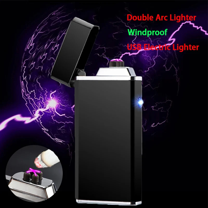 Lighter USB Electric Double Arc Lighters Rechargeable Windproof Lighter Cigarette Dual Thunder Pulse Cross Plasma Lighter
Lighter USB Electric Double Arc Lighters Rechargeable Windproof Lighter Cigarette Dual Thunder Pulse Cross Plasma Lighter