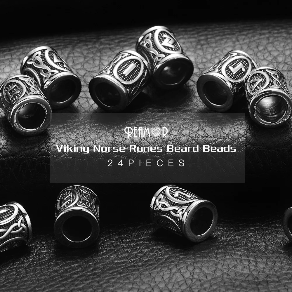 RUIMO 316L stainless steel Viking beads 24 Designs Series Pattern Big Hole Beads For DIY Bracelet Making Beads Accessories 5pcs
RUIMO 316L stainless steel Viking beads 24 Designs Series Pattern Big Hole Beads For DIY Bracelet Making Beads Accessories 5pcs