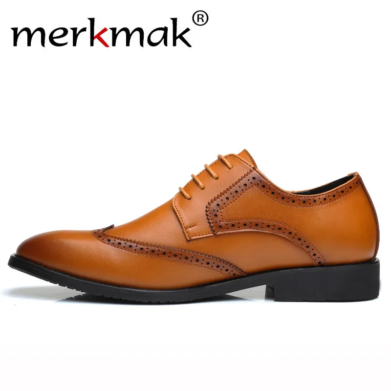 Merkmak Brand Men Leather Shoes Brogue Man Oxfords Footwear Casual Bullock Formal Wedding Business Male Flats New Larger Size 48
Merkmak Brand Men Leather Shoes Brogue Man Oxfords Footwear Casual Bullock Formal Wedding Business Male Flats New Larger Size 48