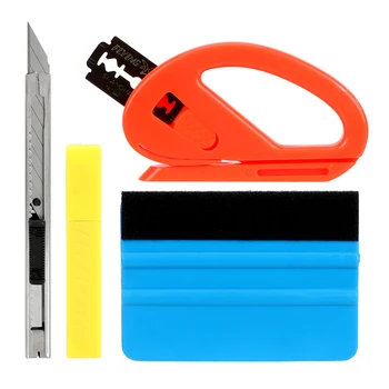 LEEPEE Car Vinyl Wrap Cutter Knife Auto Accessories Vehicle Sticker Installation Kit Film Squeegee Scraper Tools 4pcs/set
LEEPEE Car Vinyl Wrap Cutter Knife Auto Accessories Vehicle Sticker Installation Kit Film Squeegee Scraper Tools 4pcs/set