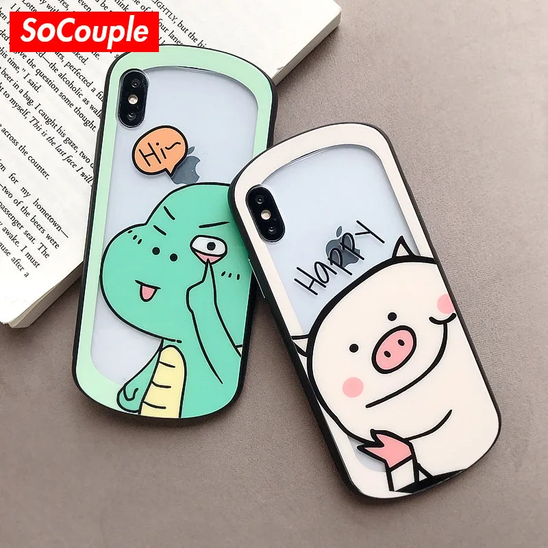 SoCouple Tempered Glass Phone Case For iphone XR X Xs max Case For iphone 6 6s 7 8 plus Lovely Cartoon Cute Pig Back Cover Coque
SoCouple Tempered Glass Phone Case For iphone XR X Xs max Case For iphone 6 6s 7 8 plus Lovely Cartoon Cute Pig Back Cover Coque