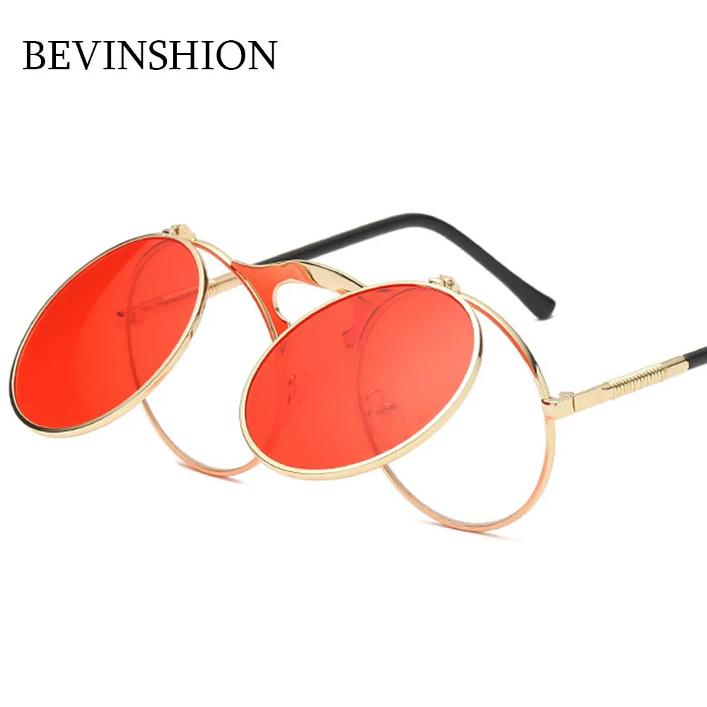 2018 Vintage Round Sunglasses Clamshell Double Lens Cool Steampunk Sunglasses Women Men Big Frame Glasses Clout Goggles Red Lens
2018 Vintage Round Sunglasses Clamshell Double Lens Cool Steampunk Sunglasses Women Men Big Frame Glasses Clout Goggles Red Lens