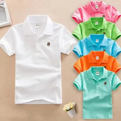 2019 Summer New Boys Short Sleeve Polo Shirt 2-11y Children Lapel Solid Color Clothes Kids Cotton School Uniform Polo Shirts Out
2019 Summer New Boys Short Sleeve Polo Shirt 2-11y Children Lapel Solid Color Clothes Kids Cotton School Uniform Polo Shirts Out